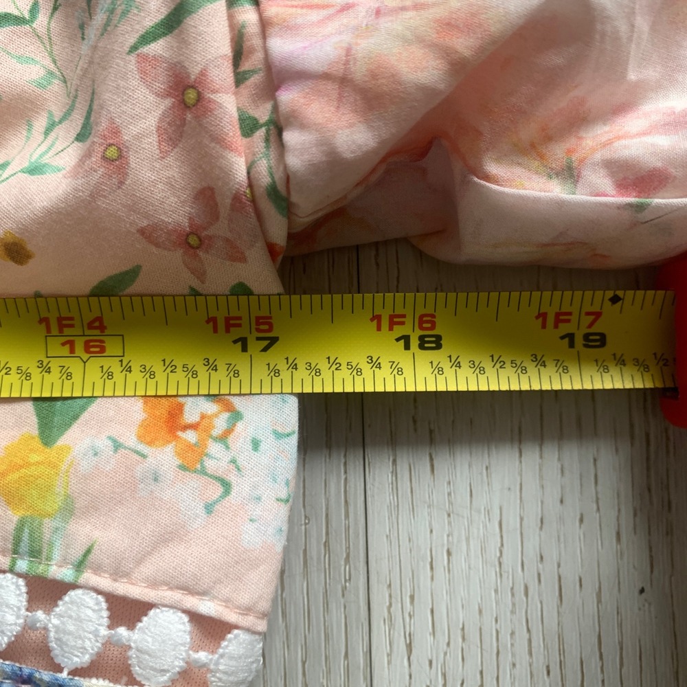 FORE COLLECTION meadow blooms‎ mini dress in multi pink size L cottagecore Lace - Picture 9 of 11